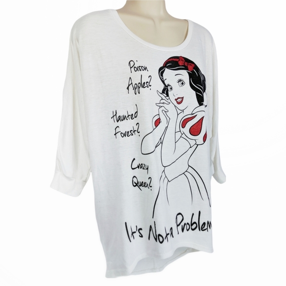 DISNEY Boutique Snow White 'Not A Problem' High Low Top Sz S - Picture 1 of 11
